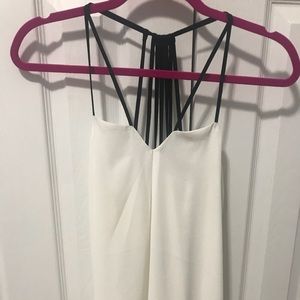 White flowy tank top blank straps.
